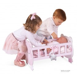 Culla Legno Dondolo per Bambole Magic María DeCuevas Toys 55134 | DeCuevas Toys
