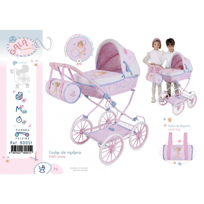Carrozzina Per Bambole Sweet 3 In 1 Pieghevole DeCuevas Toys 80548