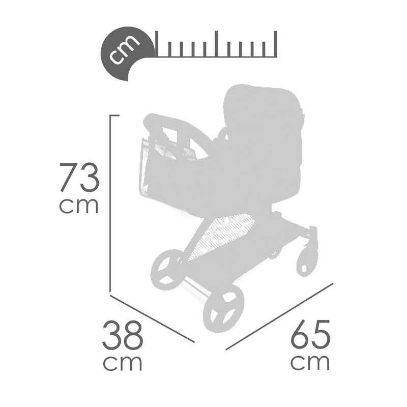 DeCuevas Sweet 3-in-1 Passeggino Pieghevole Per Bambole | Navicella E Borsa Zaino Inclusi | Gioco Di Ruolo