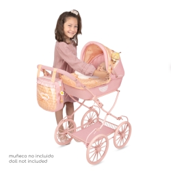 Carrozzina pieghevole per bambole con manubrio regolabile e peluche Honey DeCuevas 80070 | DeCuevas Toys