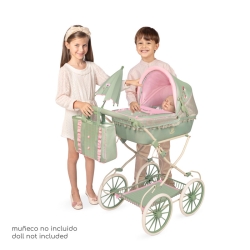 Passeggino pieghevole per bambole con manubrio regolabile e ombrellino Botanic DeCuevas 81068 | DeCuevas Toys