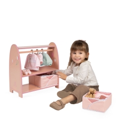 Armadio in legno Montessori per bambole Tulipe con grucce DeCuevas 55874 | DeCuevas Toys