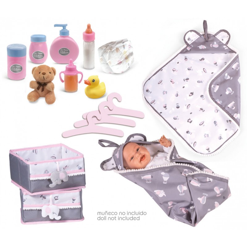 Armadio Legno Baby Shower Con 5 Ganci - Cestino Regalo Neonato Personalizzato